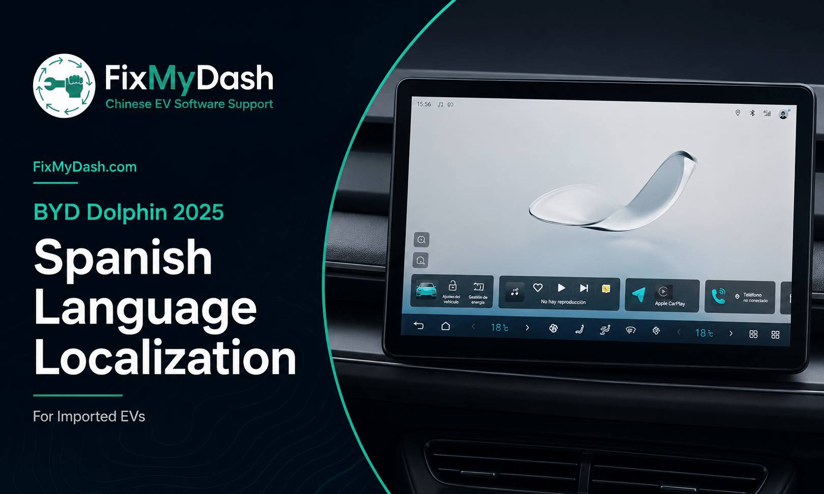 بومی‌سازی زبان اسپانیایی BYD Dolphin 2025
